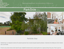 Tablet Screenshot of parksidestay.com.au